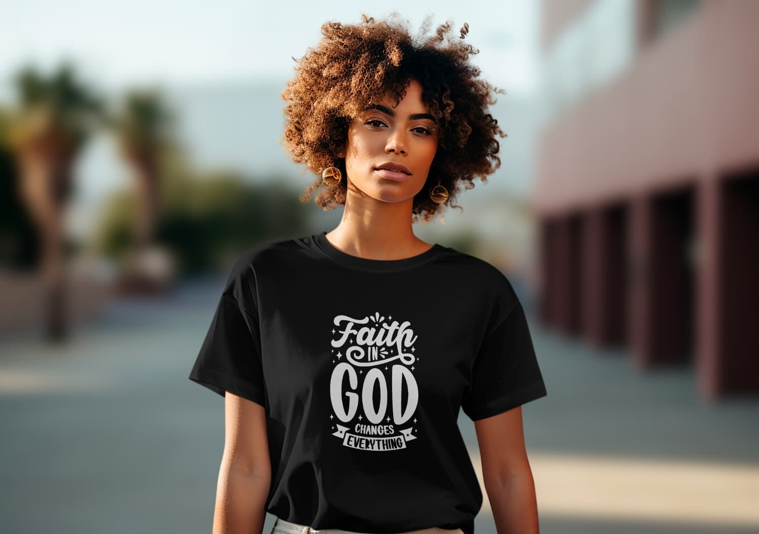 Camiseta Fé em Deus Transforma Tudo