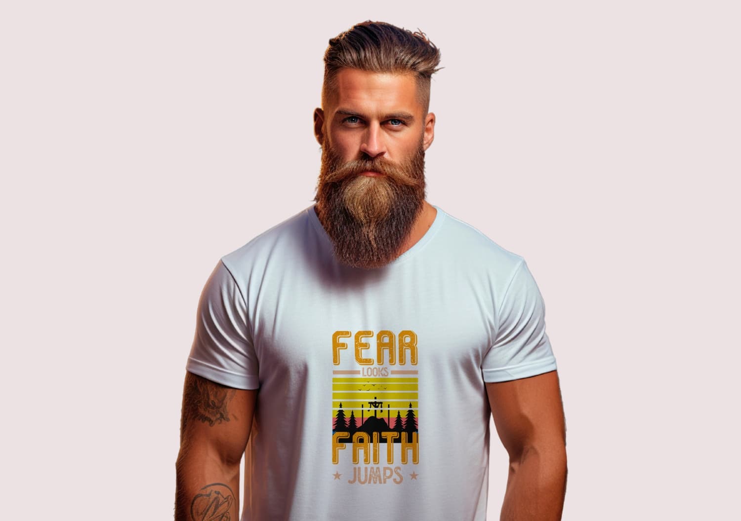 Camiseta Fear Looks Faith Jumps
